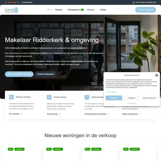 Screenshot der Website von www.soffreemakelaardij.nl