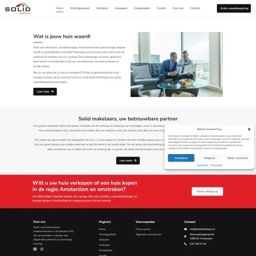 Screenshot of the website of www.solidmakelaars.nl