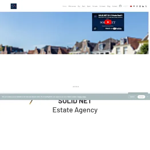 Screenshot van de website van www.solid-net.com