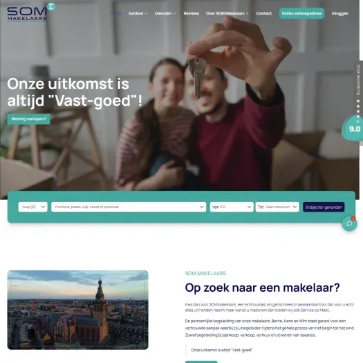 Screenshot van de website van www.sommakelaars.nl