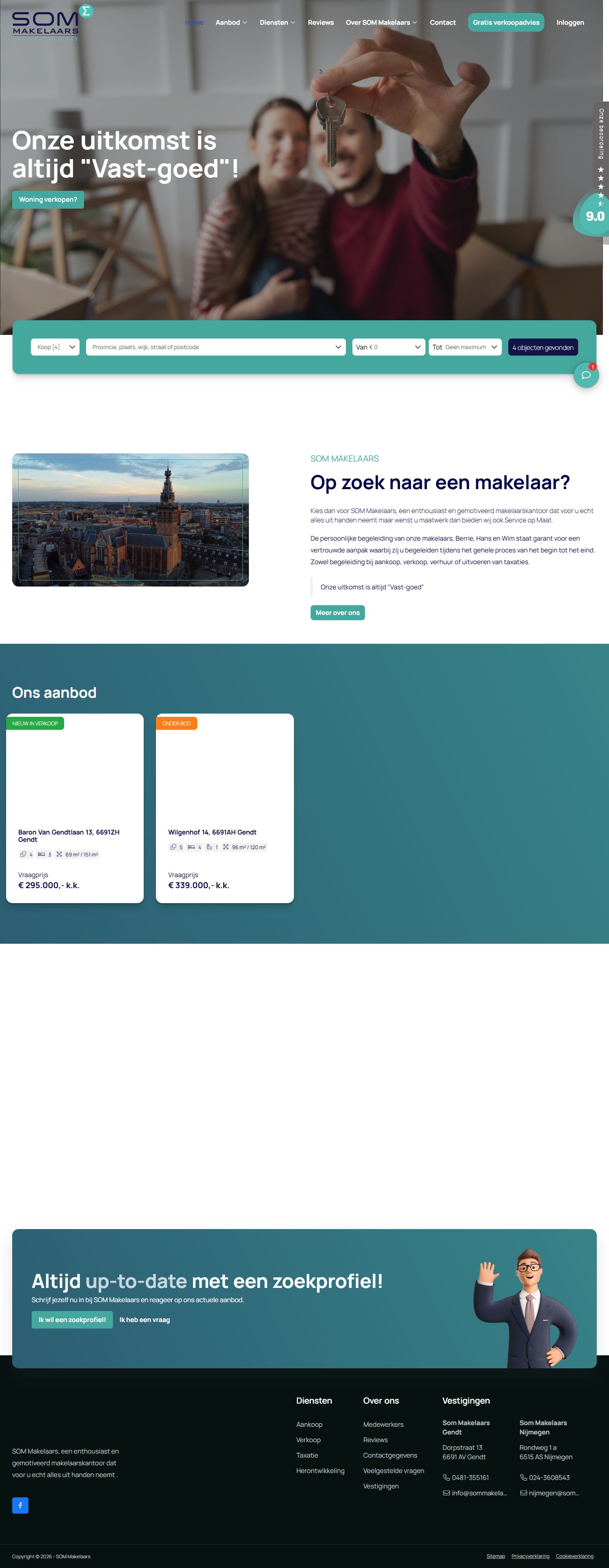 Screenshot der Website von www.sommakelaars.nl