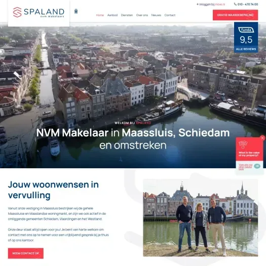 Capture d'écran du site web de www.spalandmakelaars.nl