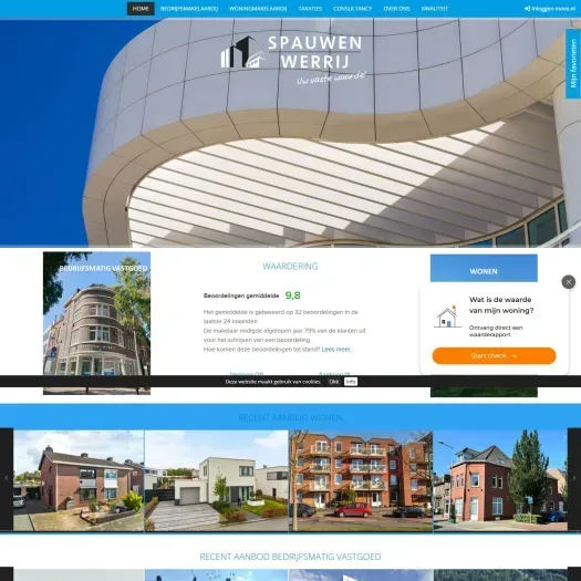 Screenshot van de website van www.spauwen-werrij.nl