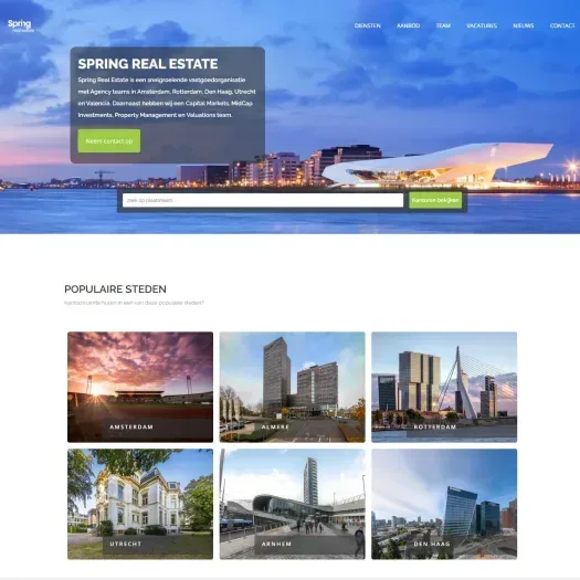 Screenshot of the website of springrealestate.com