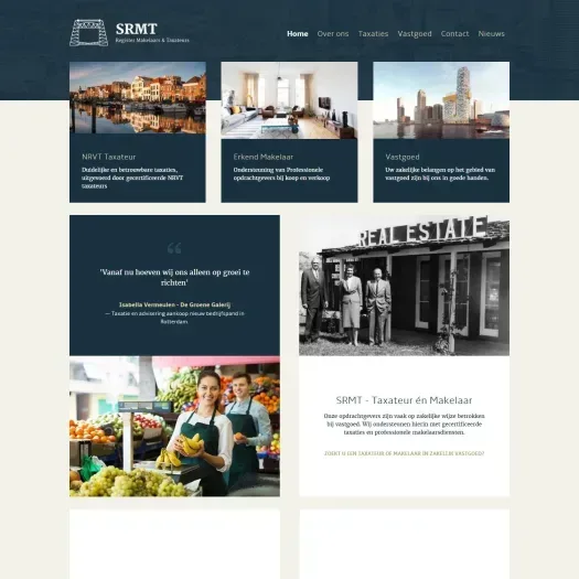 Screenshot of the website of www.srmtonline.nl