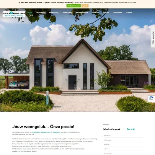 Screenshot der Website von www.staalsvdlaar.nl
