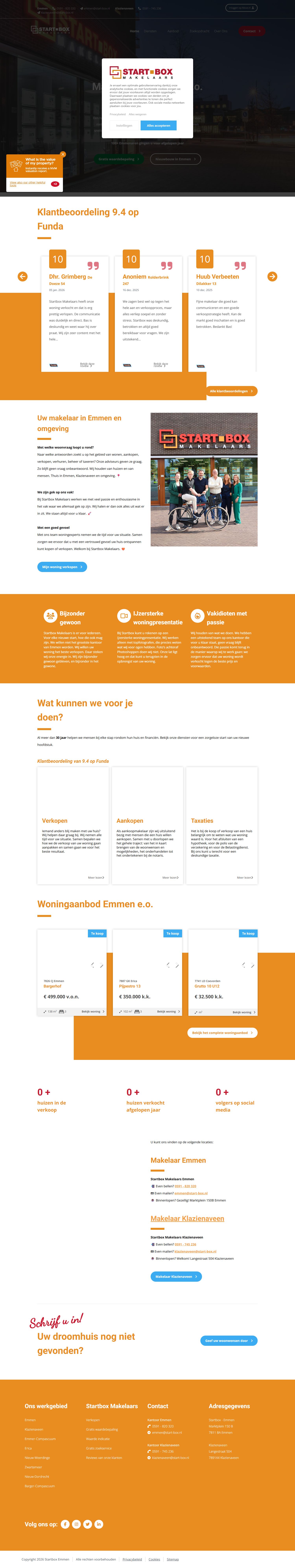 Screenshot der Website von www.start-box.nl