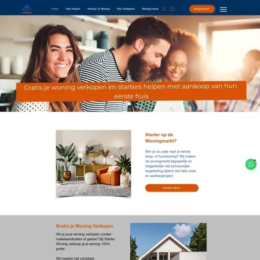 Screenshot of the website of www.starterwoning.com
