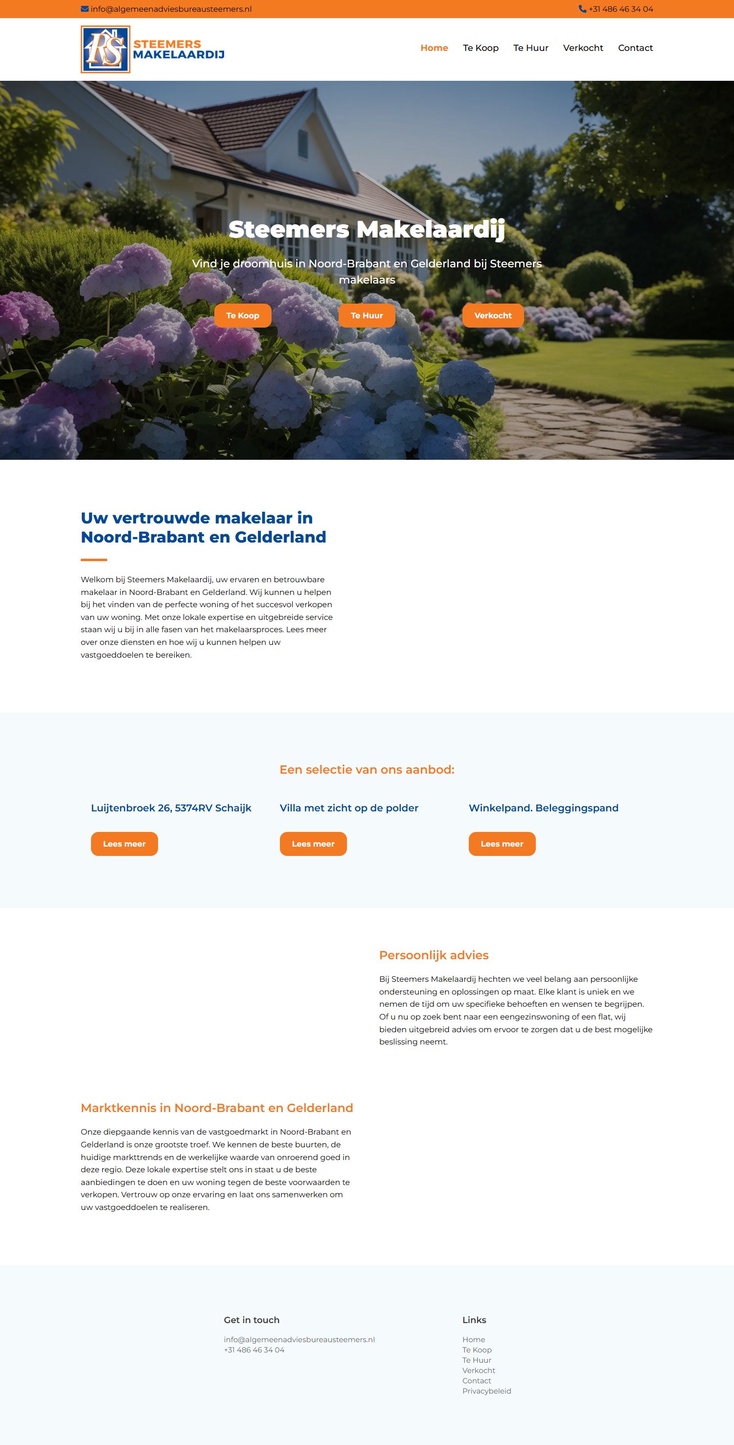 Team foto van Steemers Makelaardij