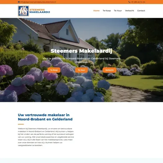 Screenshot of the website of www.algemeenadviesbureausteemers.nl