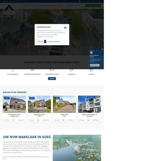 Screenshot van de website van www.steendijk.nl