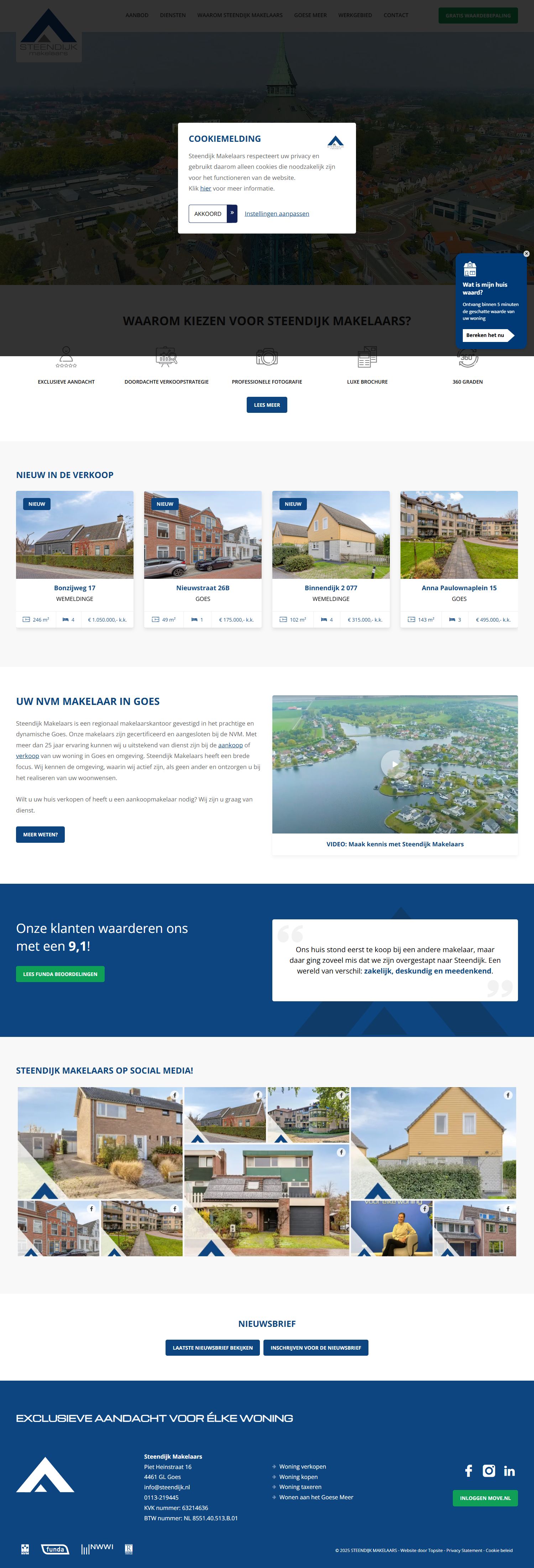 Capture d'écran du site web de www.steendijk.nl