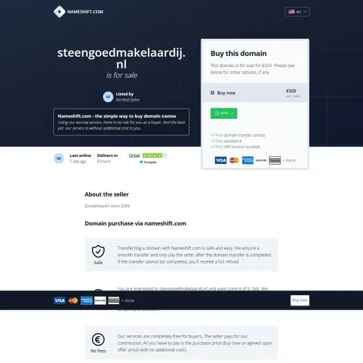 Screenshot der Website von www.steengoedmakelaardij.nl