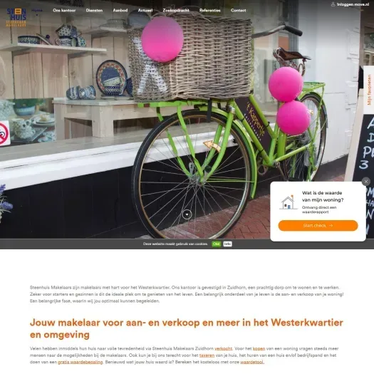 Capture d'écran du site web de www.steenhuiszuidhorn.nl