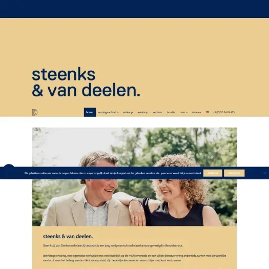 Screenshot van de website van www.svdmakelaars.nl