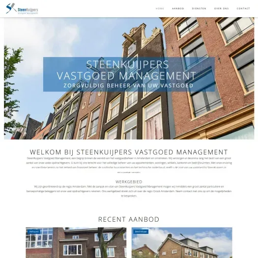 Screenshot of the website of www.steenkuijpers.nl