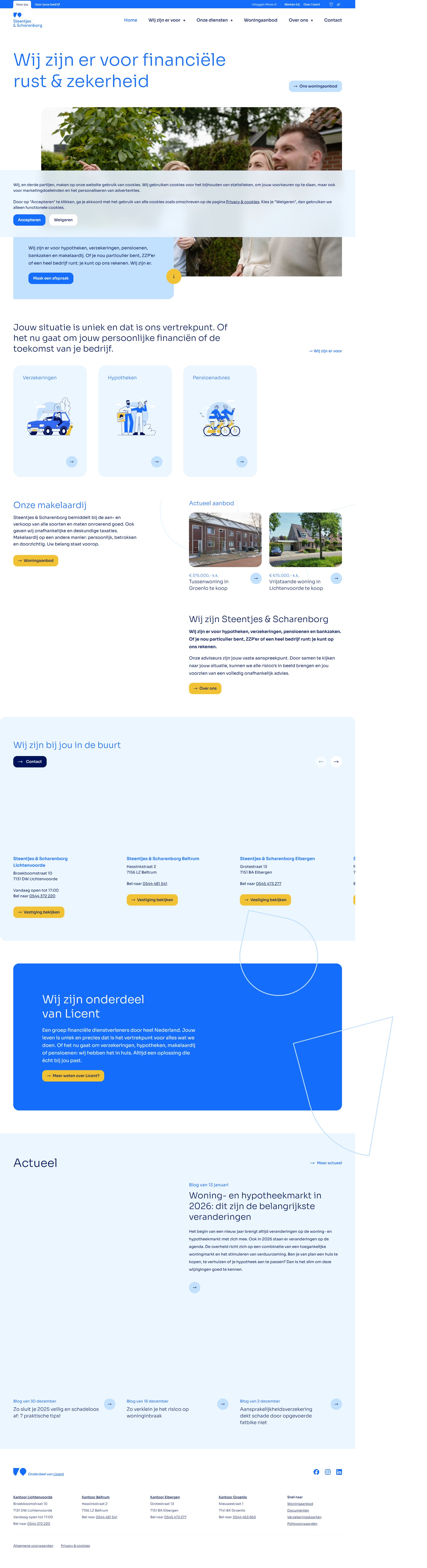 Screenshot der Website von www.steentjesscharenborg.nl