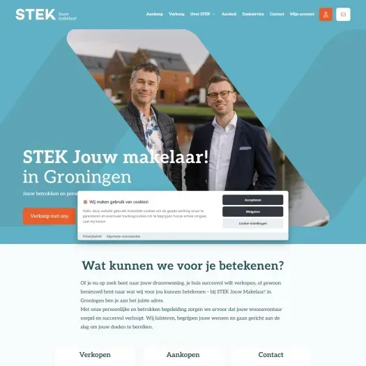 Capture d'écran du site web de www.stekjouwmakelaar.nl