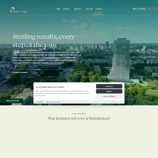 Capture d'écran du site web de www.sterlingproperties.nl