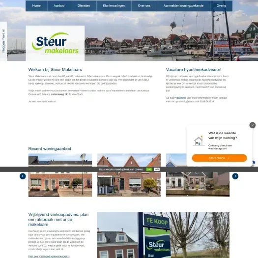 Screenshot van de website van www.steur.nl