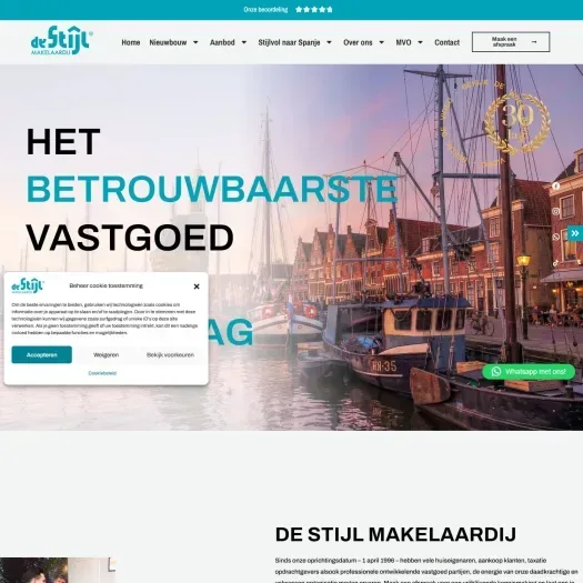 Screenshot van de website van destijl.nl