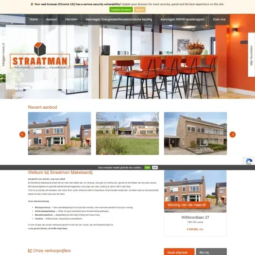 Capture d'écran du site web de www.straatmanmakelaardij.nl