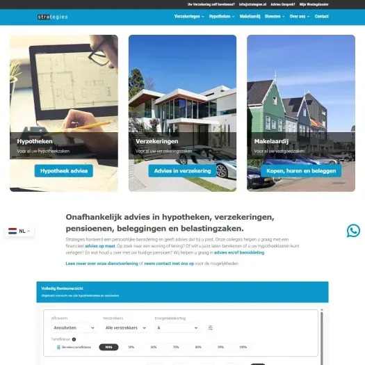 Screenshot van de website van www.strategies.nl