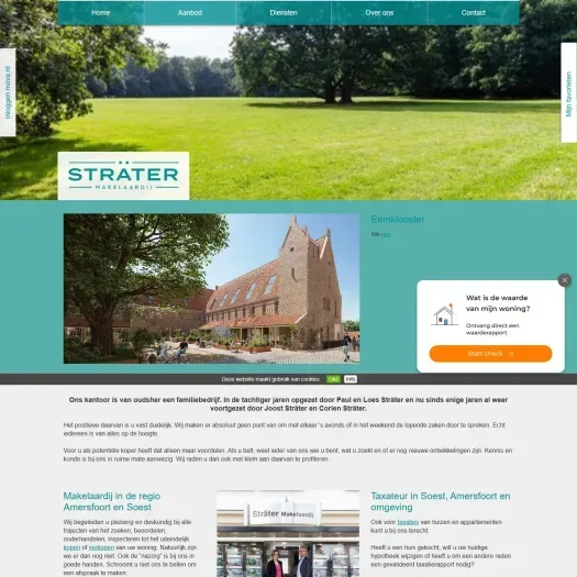 Capture d'écran du site web de www.stratermakelaardij.nl