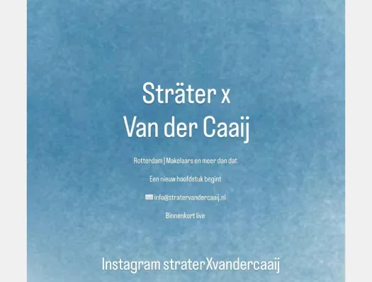 Screenshot of the website of www.stratervandercaaij.nl