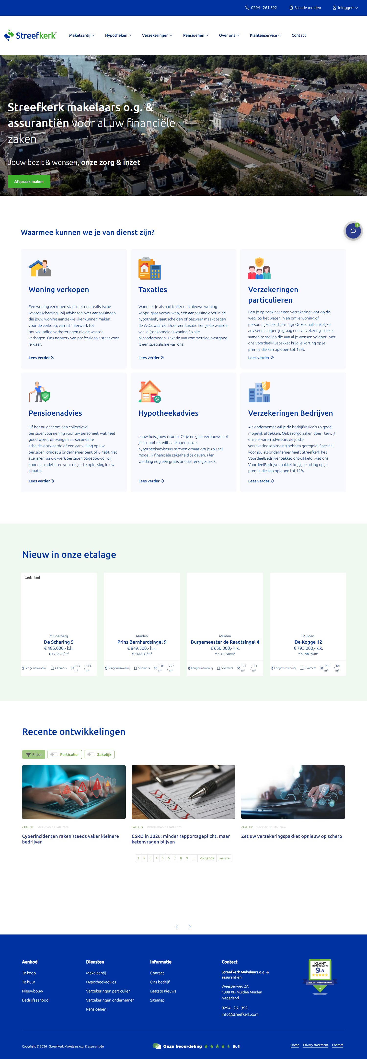 Screenshot of the website of www.streefkerk.com