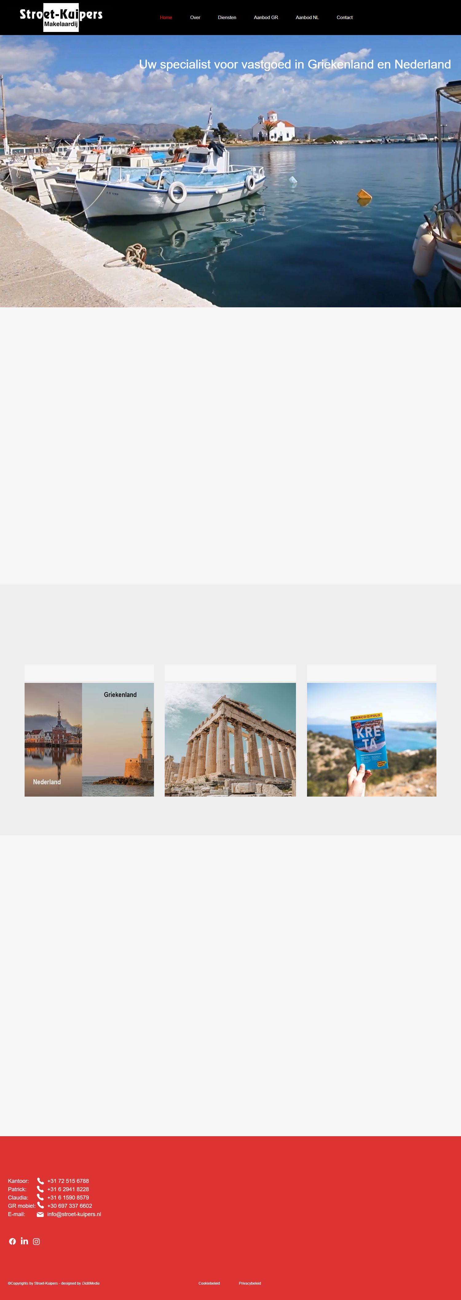 Screenshot der Website von www.stroet-kuipers.nl