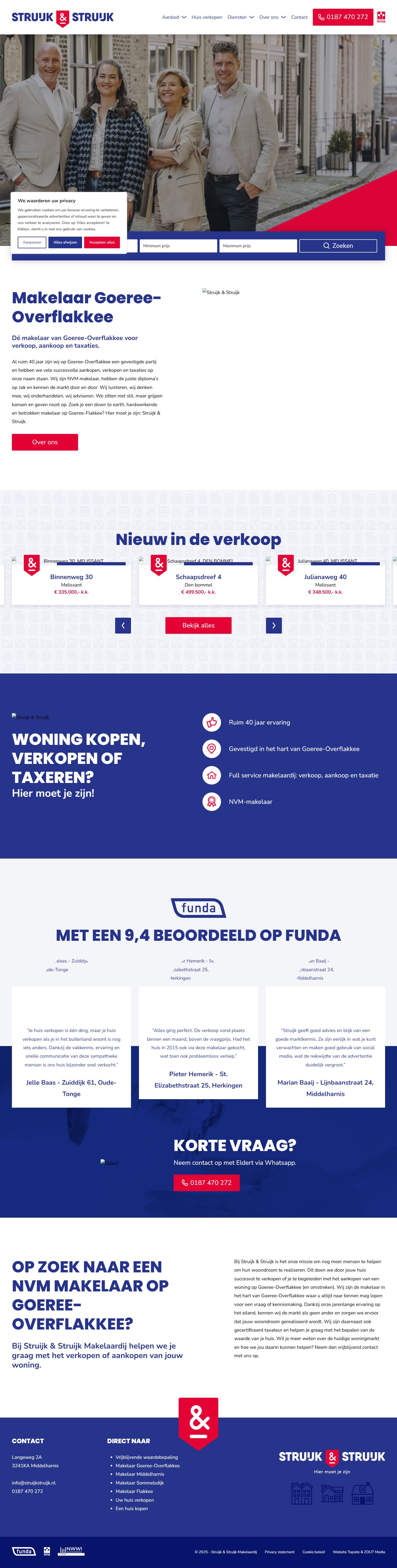 Screenshot der Website von www.struijkstruijk.nl