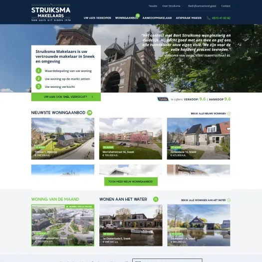 Screenshot of the website of www.struiksmamakelaars.nl