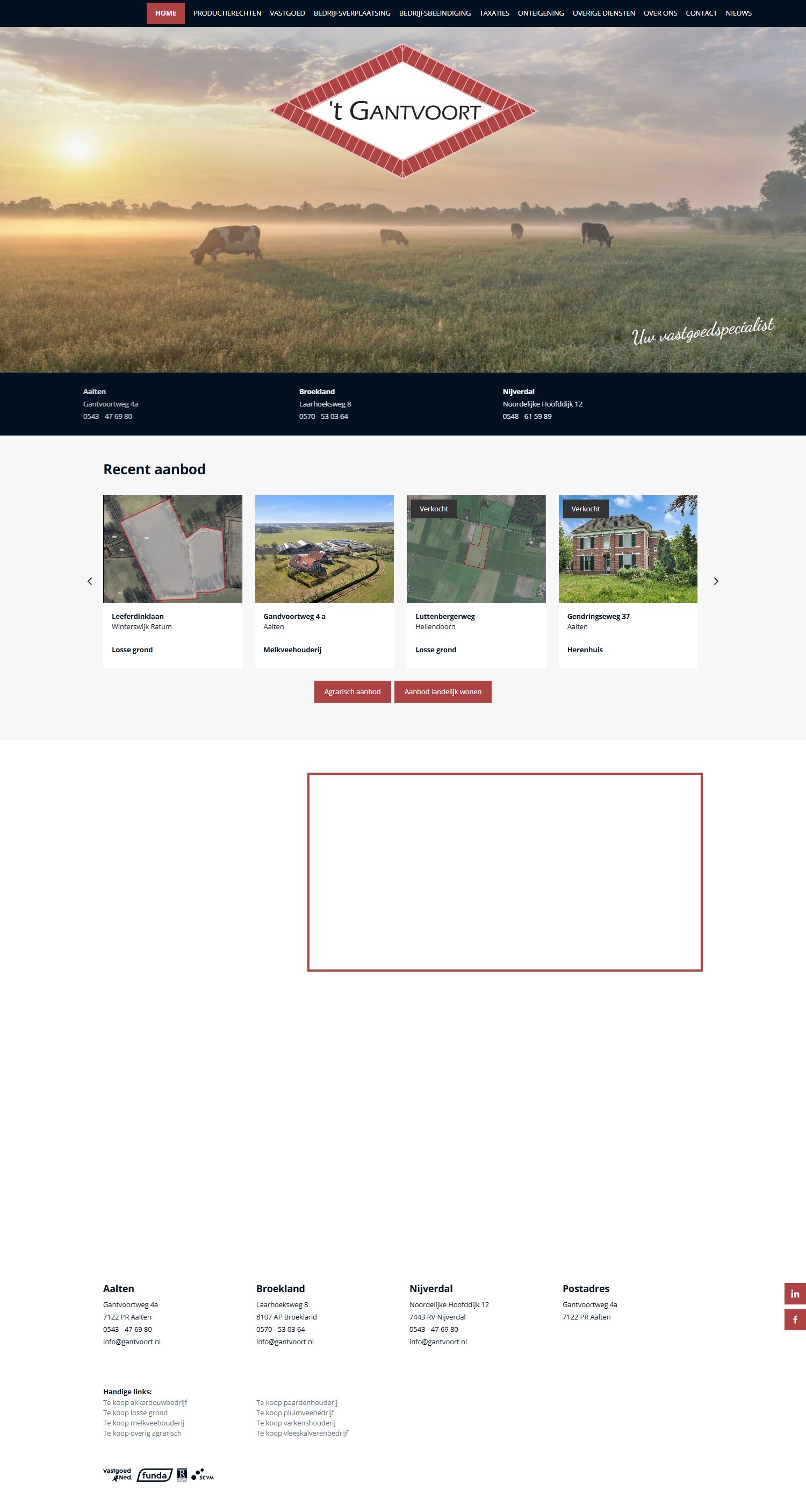 Screenshot der Website von www.gantvoort.nl