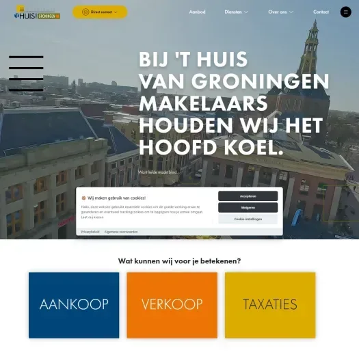 Screenshot van de website van www.huisvangroningen.nl