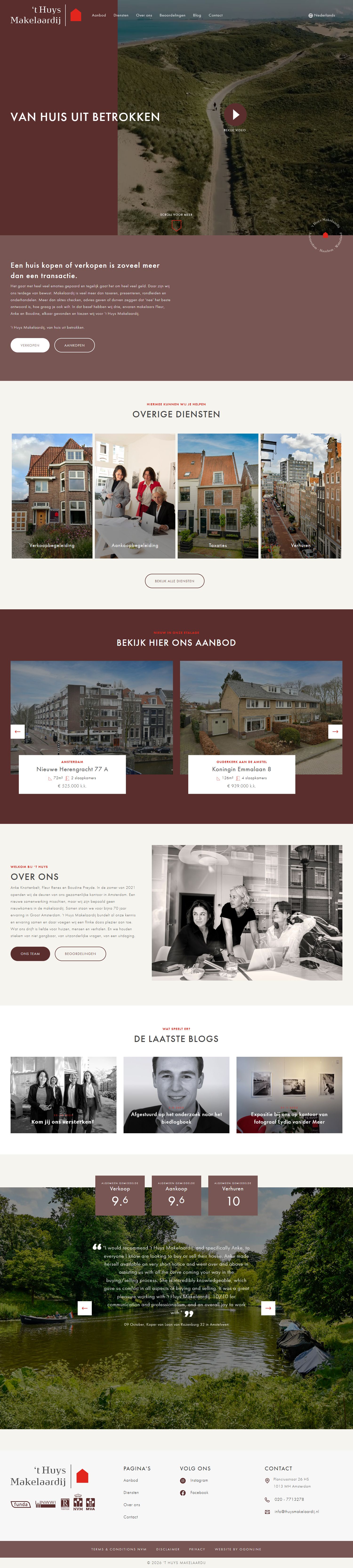 Capture d'écran du site web de www.thuysmakelaardij.nl