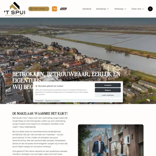 Screenshot van de website van www.tspui.nl
