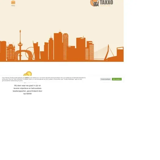 Screenshot van de website van www.taxxo.nl