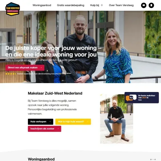 Screenshot der Website von www.teamversteeg.nl