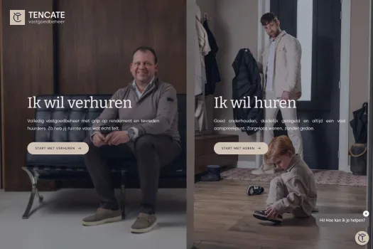 Screenshot van de website van www.tencatevastgoedbeheer.nl