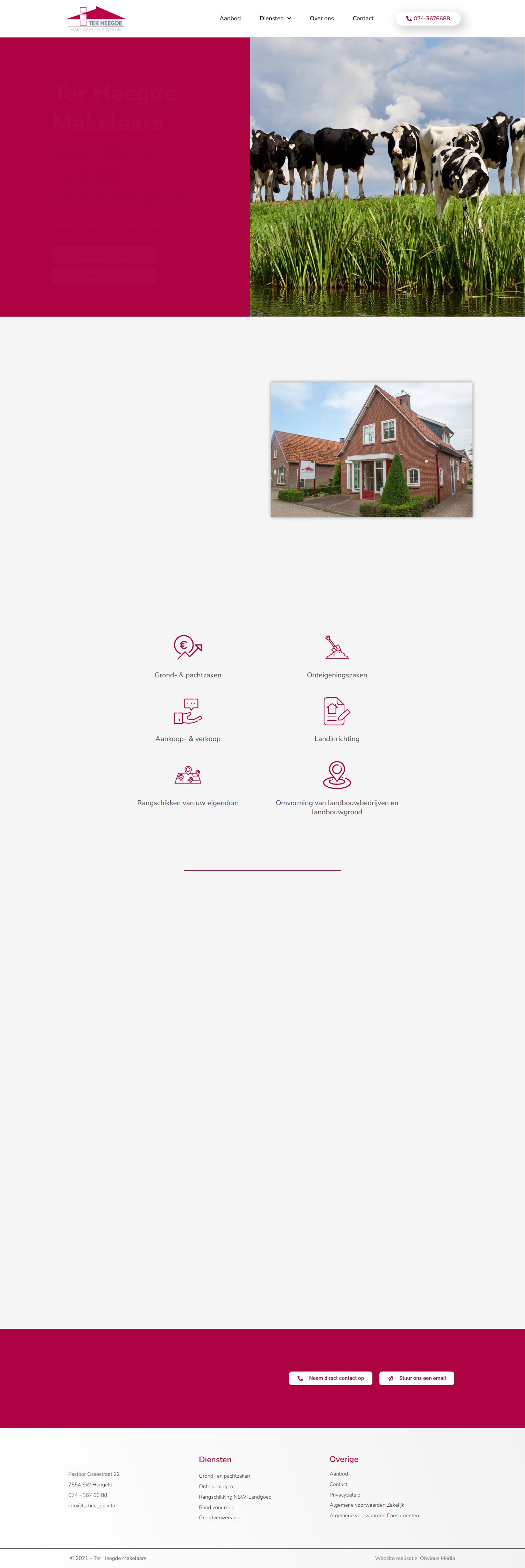 Screenshot der Website von terheegde.info