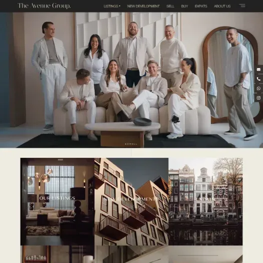Capture d'écran du site web de theavenuegroup.nl