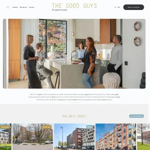 Screenshot van de website van www.goodguys.nl
