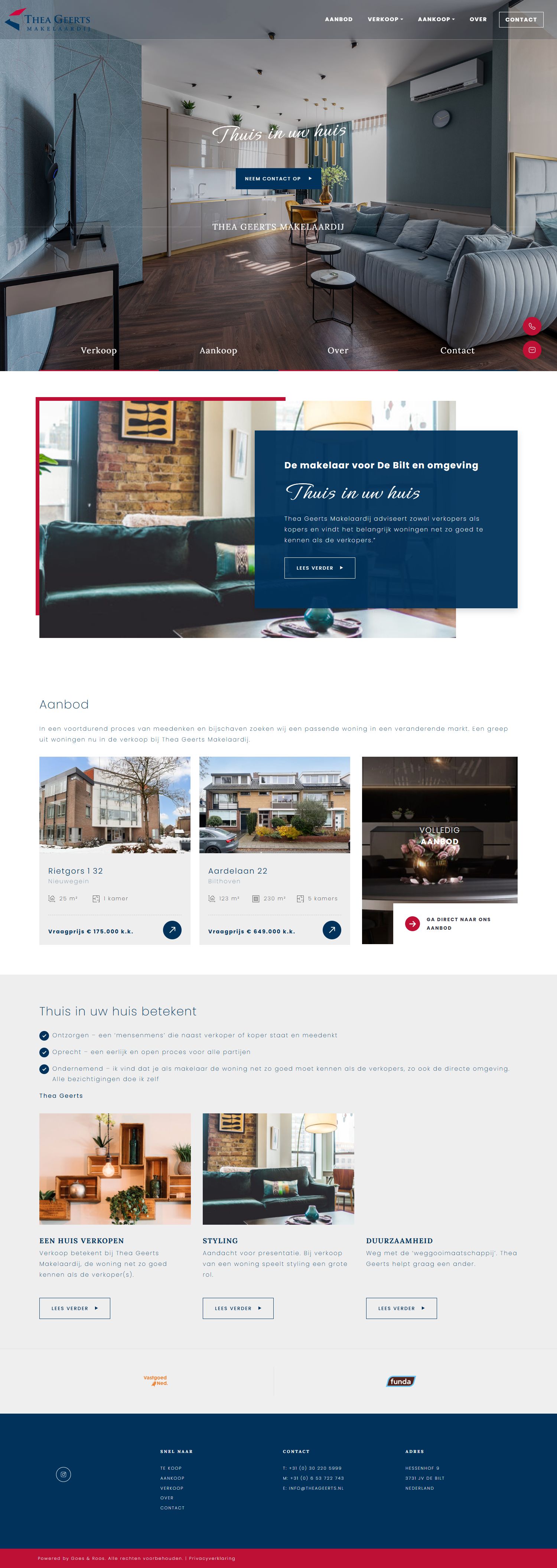 Screenshot der Website von www.makelaardijtheageerts.nl