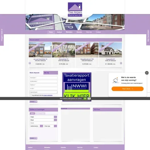 Screenshot van de website van www.theo-keijzers.nl