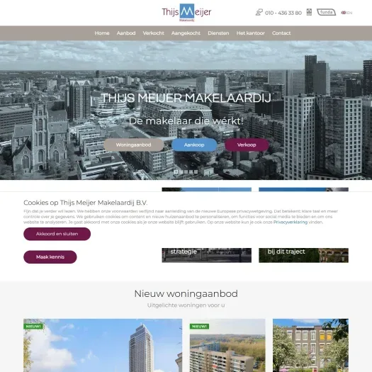 Screenshot van de website van www.thijsmeijer.nl