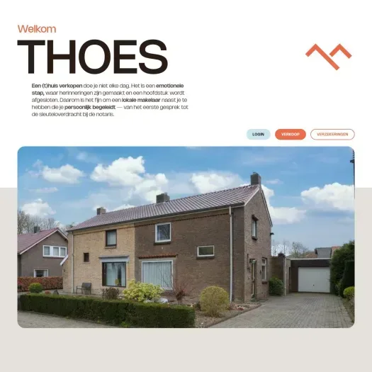 Screenshot van de website van t-hoes.nl