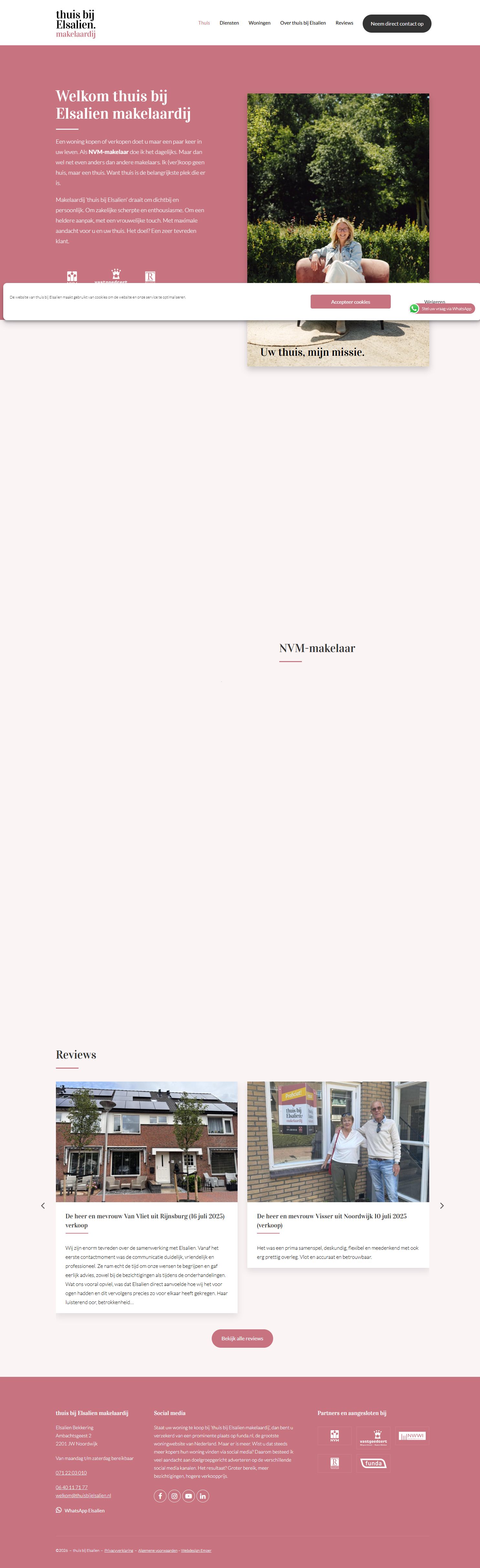 Capture d'écran du site web de www.thuisbijelsalien.nl