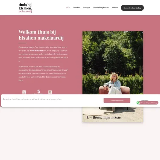 Screenshot van de website van www.thuisbijelsalien.nl