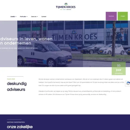 Screenshot van de website van www.tijmenkroes.nl